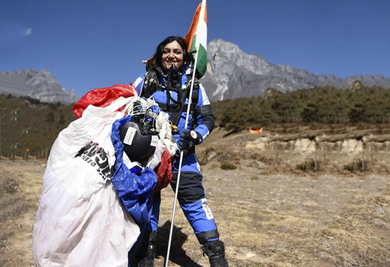 Shital Mahajan Soars as First Woman to Skydive Over Three Poles