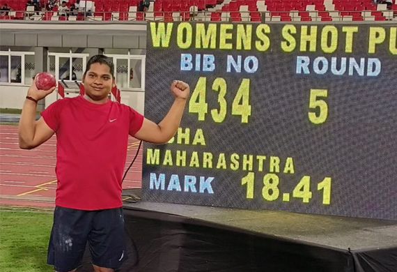 Abha Khatua sets National Record in Women's Shot Put