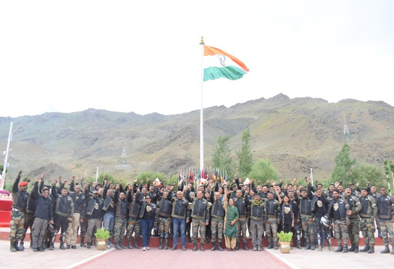 26 Women from Indian Armed Forces Embark on a Heroic 900-km Bike Rally to Kargil War Memorial