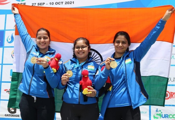  Indian Women's 25m pistol won Historic Gold Medal at ISSF World Junior Championships