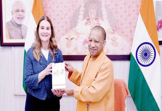 Melinda Gates and Yogi Adityanath talk about Working Together on Health and Nutrition