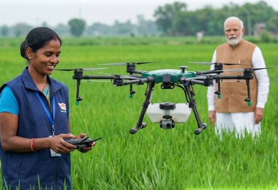 Drone Didis to Spray Agrochemicals on One Lakh Acres in Haryana 